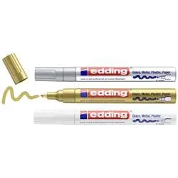 EDDING Paintmarker 750 2-4mm 750-E3-met gold/silver/white 3 St&uuml;ck