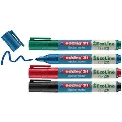 EDDING Flipchart Marker 31 1,5-3mm 31-E4 4er Etui