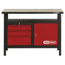 KS Tools 865.0003 Werkbank (B x H x T) 1200 x 840 x 600 mm Schwarz, Rot