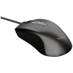 Trust BASICS Maus Kabelgebunden Optisch Schwarz 3 Tasten 1200 dpi Integriertes Scrollrad