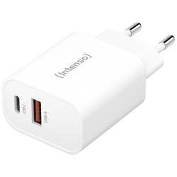 Intenso W30AC USB Ladegerät 30 W 1x USB-A, 1x USB-C® Weiß Innenbereich USB Power Delivery (USB-PD)