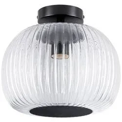 Paulmann 71146 Ruya Deckenleuchte E27 Glas, Schwarz (matt)
