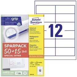 AVERY ZWECKFORM Universal-Etiketten 97x423mm 4781-65 weiss 50+15 Blatt
