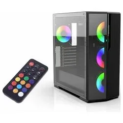 INCA EMG-17XN Midi-Tower PC-Gehäuse Schwarz