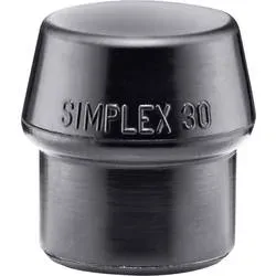Schonhammerkopf SIMPLEX Kopf-Ø 30mm Gum.schwarz mittelh.HALDER