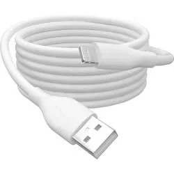 Digitus USB-Ladekabel USB 2.0 USB-A Stecker, Apple Lightning Stecker 1.00 m Weiß Flexibel, hochflexibel, mit USB,