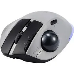 Renkforce RF-WLEM-500 Trackball Kabellos, Funk, Bluetooth® Optisch Grau, Schwarz 7 Tasten 400 dpi, 800 dpi, 1600 dpi,