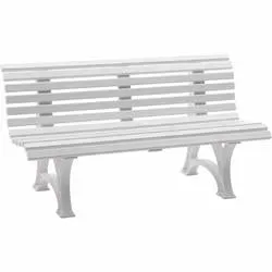 Blome, Parkbank aus Kunststoff mit 13 Leisten Breite 1500 mm weiß. Blome-Tillmann GmbH | Industriegebiet Westenfeld