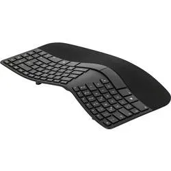 Matias FK413PCD-DE Sculpted Ergonomic Rechargeable Keyboard Kabellos Tastatur Deutsch, QWERTZ Schwarz Ergonomisch