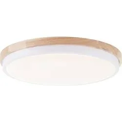 Brilliant G80845/75 Baarlo LED-Deckenleuchte LED LED fest eingebaut 24 W Weiß (matt), Holz
