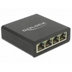 Delock USB 2.0 Adapter [1x DC-Buchse 5.5 mm, USB-B Buchse - 4x RJ45-Buchse] 62966 0.8 m