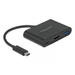DeLock - Multiadapter USB Type-C – HDMI, USB3.0-A, USB-C-PD, Schwarz