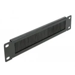 Delock 66287 10 Zoll Netzwerkschrank-Bürstenleiste Schwarz