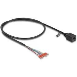 Delock 88005 RJ45 Patchkabel CAT 5e 0.50 m Schwarz 1 St.