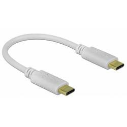 Delock USB-C® Kabel USB-C® Stecker, USB-C® Stecker 0.15 m Weiß 85357