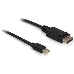 Delock DisplayPort / Mini-DisplayPort Anschlusskabel Mini DisplayPort Stecker, DisplayPort Stecker 2 m Schwarz 82438 4K