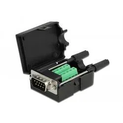 Delock 66232 VGA Adapter [1x D-SUB-Stecker 9pol. - 1x Buchse] Schwarz