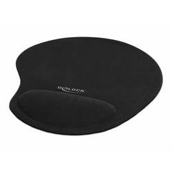 Delock 12040 Mauspad mit Handballenauflage Schwarz