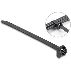 Delock 19728 Kabelbinder mit Stahlzunge 406 mm 12.7 mm Schwarz 10 St.