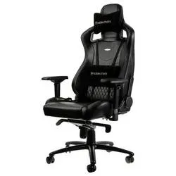 Noblechairs noblechairs EPIC Echtleder Gaming Stuhl - schwarz Gaming-Stuhl Schwarz