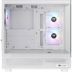 Thermaltake View 270 Plus TG ARGB Snow White Midi-Tower Gaming-Gehäuse Weiß 3 Vorinstallierte LED Lüfter, Staubfilter,