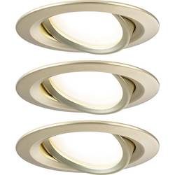 Paulmann 92406 Nova Coin LED-Einbauleuchte 3er Set LED 6 W Gold (matt)