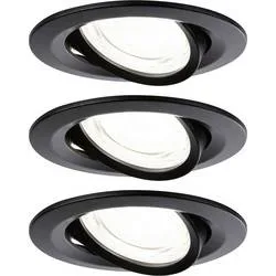 Paulmann 92457 Nova Coin LED-Einbauleuchte 3er Set LED 2.8 W Schwarz (matt)