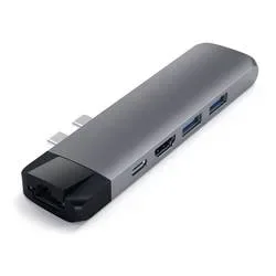 Satechi -  ST-TCPHEM Schnittstellen-Hub Thunderbolt 3 10000 Mbit/s Grau