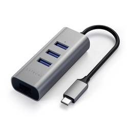 Satechi ST-TC2N1USB31AM USB-Hub 3 Port USB-A, RJ45 USB 3.0 5 GBit/s Spacegrau ST-TC2N1USB31AM