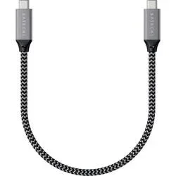 Satechi - USB-C Lade/Sync-Kabel, Braidkabel 25cm 100W, Space Grau