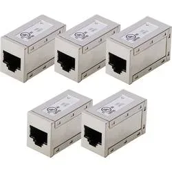 Digitus AT-AG-8-8-C6S-5 RJ45 Kupplungsgehäuse Polzahl Sensoren 8 Silber 5 St.