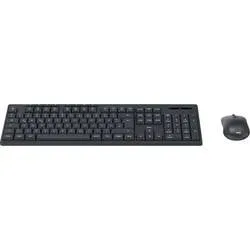 Hama, Hama WKM-200 Funk Tastatur, Maus-Set Deutsch, QWERTZ Schwarz