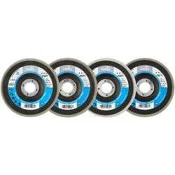 LUKAS-ERZETT A6700024 Polierteller-Set P6PT Ø 125 mm 4-teilig für Winkelschleifer schräg