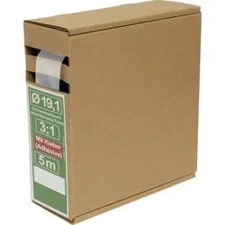 Quadrios 25CA505 Schrumpfschlauch mit Kleber Transparent 19.1 mm 6.4 mm Schrumpfrate:3:1 5 m