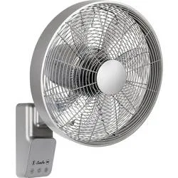 CasaFan AIROS ECO DESIGN WALL TS Wandventilator 45 W (Ø x H) 404 cm x 540 mm Titansilber mit Fernbedienung, Timer
