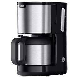 Braun KF 1505 BK Kaffeemaschine Edelstahl, Schwarz Fassungsvermögen Tassen=9 mit Filterkaffee-Funktion