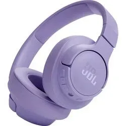 JBL Tune 720BT Over Ear Kopfhörer Kabellos, Bluetooth®, kabelgebunden Stereo Purple Lautstärkeregelung,