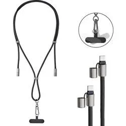 INTENSO Phone Lanyard Charg.Data Cable 7991000 2x USB-C, up to 1.65m black