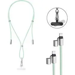 INTENSO Phone Lanyard Charg.Data Cable 7991007 2x USB-C, up to 1.65m green