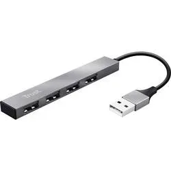 Trust, Trust Halyx Aluminium 4-Port Mini USB Hub - Hub