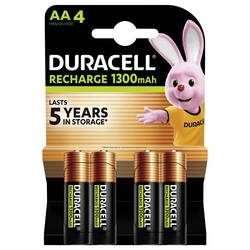 Duracell Duracell Rechargeable - Batterie 4 x AA-Typ - NiMH - (wiederaufladbar) Mignon (AA)-Akku NiMH 1300 mAh 1.2 V 1