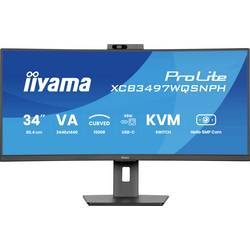 Iiyama XCB3497WQSNPH-B1 LED-Monitor EEK F (A - G) 86.4 cm (34 Zoll) 3440 x 1440 Pixel 21:9 0.4 ms Mikrofon-Buchse VA
