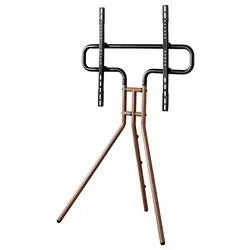 hama 00220872 TV-Stand Staffelei-Design, 191 cm (75), Höhe variabel, Holzoptik Walnuss