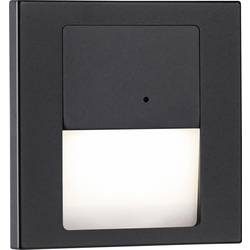 Paulmann 80004 Tsaro eckig 80x36mm 1W 80lm 230V 2700K Wandeinbauleuchte LED 1 W Schwarz (matt)