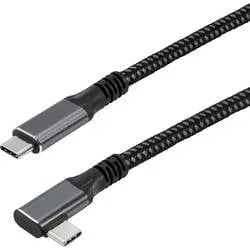 Maxtrack USB-Kabel USB 3.2 Gen2 USB-C® Stecker 3 m Schwarz beidseitig verwendbarer Stecker, vergoldete Steckkontakte,