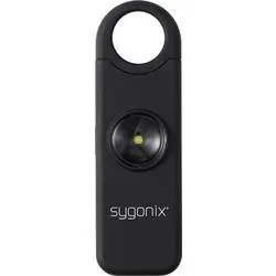 Sygonix Taschenalarm Schwarz mit LED 130 dB SY-7187514