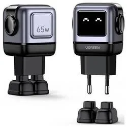 UGREEN Nexode RG 65W 3-Port GaN 25685B 2x USB-C,1xUSB-A, Black