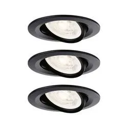 Paulmann 92418 Nova LED-Einbauleuchte LED-Modul GU10 4.9 W Schwarz (matt)
