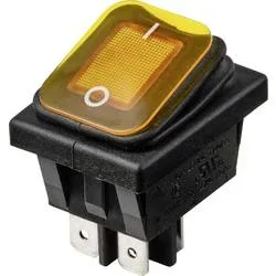 TRU COMPONENTS TC-14988612 Wippschalter 250 V 16 A 2 x Aus/Ein IP65 rastend 1 St.