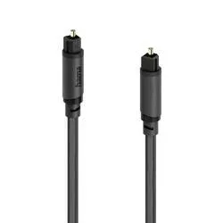 Hama 00202017 Toslink Audio Anschlusskabel [1x Toslink-Stecker (ODT) - 1x Toslink-Stecker (ODT)] 3 m Schwarz vergoldete